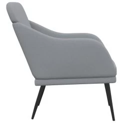 VidaXL Fauteuil 63x76x80 Cm Stof Lichtgrijs -Bankstoel Winkel 0735dc2deb744a4b90815b2e69137051