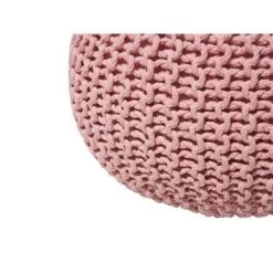 Beliani Poef CONRAD - Roze Katoen -Bankstoel Winkel 0c04691602b540448524f63a6151d9aa