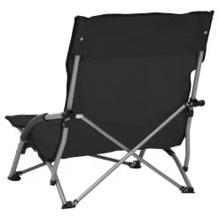 VidaXL Strandstoelen 2 St Inklapbaar Stof Zwart -Bankstoel Winkel 0d05da67aff04d5cba03595dfb4b7577