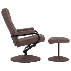 VidaXL Fauteuil Verstelbaar Met Voetenbankje Stof Bruin -Bankstoel Winkel 0fb94e77280f49f58a150ef5e4d4a6b7