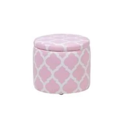 Beliani Poef TUNICA - Roze Katoen