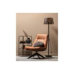 WOOOD Draaifauteuil Skyler - Kunstleer - Cognac - 94x67x85 -Bankstoel Winkel 1000013720 0102