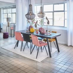 Eetkamerstoel Olive - Oker - Velvet -Bankstoel Winkel 1000022098 0111