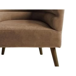 Leitmotiv Stoel Explicit - Suede Look Chocolade Bruin - 74x71x74cm -Bankstoel Winkel 1000023396 0111