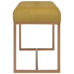 VidaXL Bankje 80 Cm Fluweel Mosterdkleurig 6 VidaXL Bankje 80 Cm Fluweel Mosterdkleurig -Bankstoel Winkel 1000026839 0102
