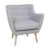 Beliani Fauteuil DRAMMEN - Grijs Polyester