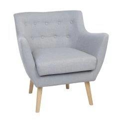 Beliani Fauteuil DRAMMEN - Grijs Polyester