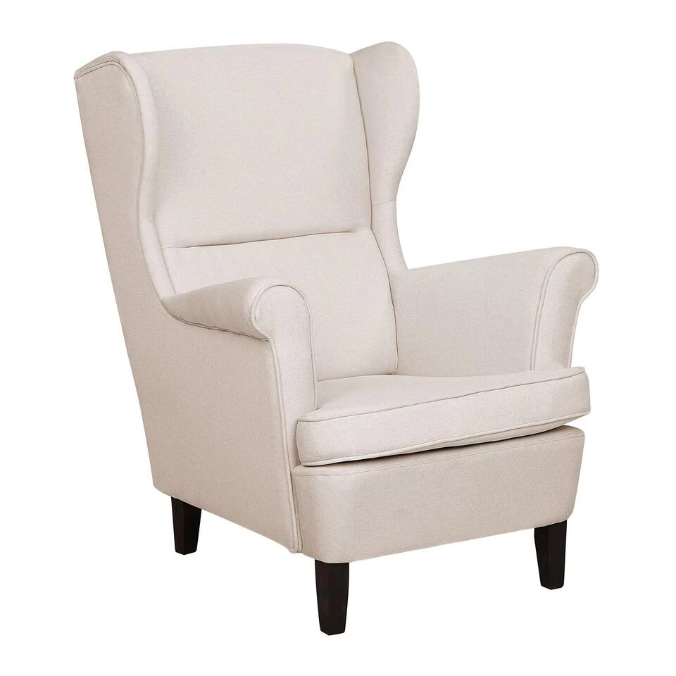 Beliani Oorfauteuil ABSON - Beige Polyester 1 Beliani Oorfauteuil ABSON - Beige Polyester