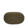 LABEL51 Poef Knitted - Army Green - Katoen - L