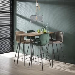 Hoyz - Barstoel Velvet - Roze - 4 Stuks -Bankstoel Winkel 1000028502 0102