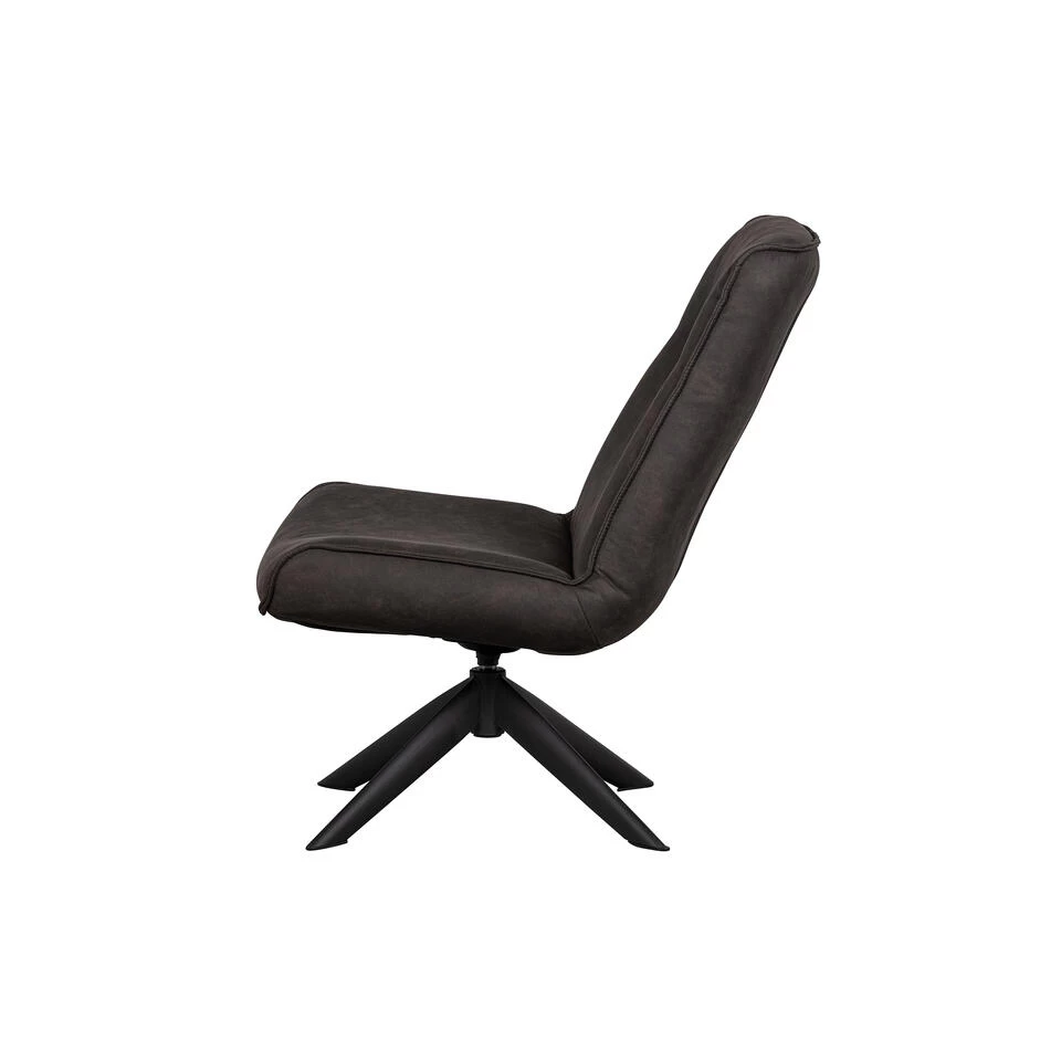 WOOOD Skyler Draaifauteuil - Kunstleer - Zwart - 94x67x85 4 WOOOD Skyler Draaifauteuil - Kunstleer - Zwart - 94x67x85 - Afbeelding 4