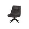 WOOOD Skyler Draaifauteuil - Kunstleer - Zwart - 94x67x85