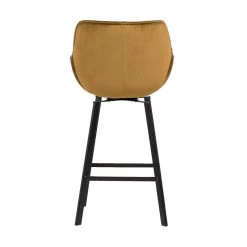 Barstoel Geel - Velvet Stof & Metaal - Zithoogte 65cm - Barstoel Shannon Velvet -Bankstoel Winkel 1000031768 0102