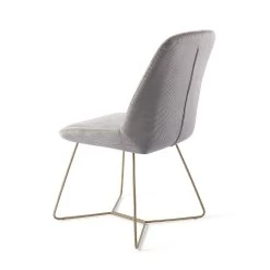 Urban Lifestyle Eetkamerstoel Lyndon - Grey, H Frame Goud -Bankstoel Winkel 1000040648 0103