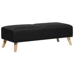 Beliani Ottomaan FLORLI - Zwart Polyester