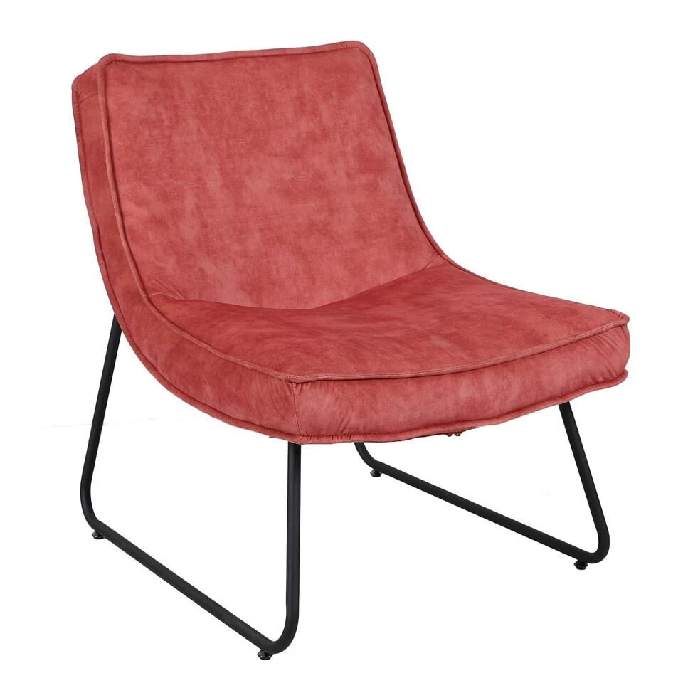 Fauteuil Lowen Velvet Roze - Stof - Roze 1 Fauteuil Lowen Velvet Roze - Stof - Roze
