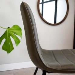 Industriële Eetkamerstoel Mark Groen - Kunstleder - Groen -Bankstoel Winkel 1000042524 0103