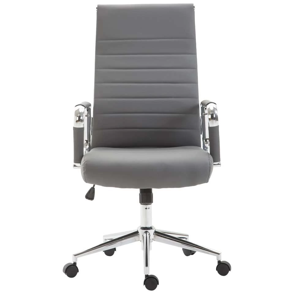 CLP Bureaustoel Columbus Kunstleder - Grijs 2 CLP Bureaustoel Columbus Kunstleder - Grijs - Afbeelding 2