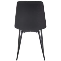 CLP Set Van 4 Eetkamerstoelen Telde Stof - Zwart -Bankstoel Winkel 1000043421 0103