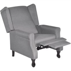 VidaXL Fauteuil Stof Grijs -Bankstoel Winkel 1000043926 0102