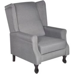 VidaXL Fauteuil Stof Grijs