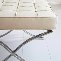 Expo Hocker Creme Premium Leer - Leder - Crème -Bankstoel Winkel 1000049294 0102