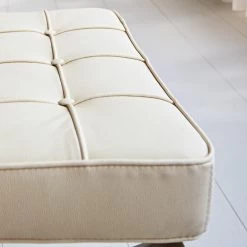 Expo Hocker Creme Premium Leer - Leder - Crème -Bankstoel Winkel 1000049294 0103