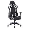 Gamestoel Las Vegas - Zwart / Wit - Gaming Stoel - Bureaustoel