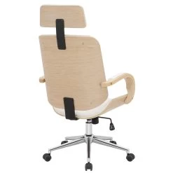 Clp Bureaustoel Dayton Natura Frame Wit -Bankstoel Winkel 1000054313 0103