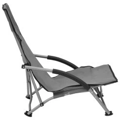 VidaXL Strandstoelen 2 St Inklapbaar Stof Grijs -Bankstoel Winkel 1000056434 0103