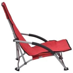 VidaXL Strandstoelen 2 St Inklapbaar Stof Rood -Bankstoel Winkel 1000056441 0103