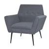 VidaXL Fauteuil Staal En Stof Lichtgrijs