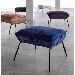 SCOTT - Voetenbankje - Velvet Poef - 57x54x40 Cm - Ideale Bijzet Poef - Insignia -Bankstoel Winkel 1000064728 0103