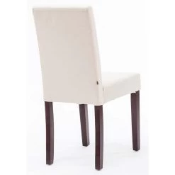 CLP Eetkamerstoel Ina Cappuccino Frame Stof Crème -Bankstoel Winkel 1000068142 0102