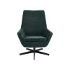 Giga Meubel Fauteuil Ribstof Groen - 79x76x98cm - Stoel Bruno