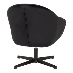 Giga Meubel Loungestoel Stof Zwart - Zithoogte 40,5cm -Bankstoel Winkel 1000069894 0103