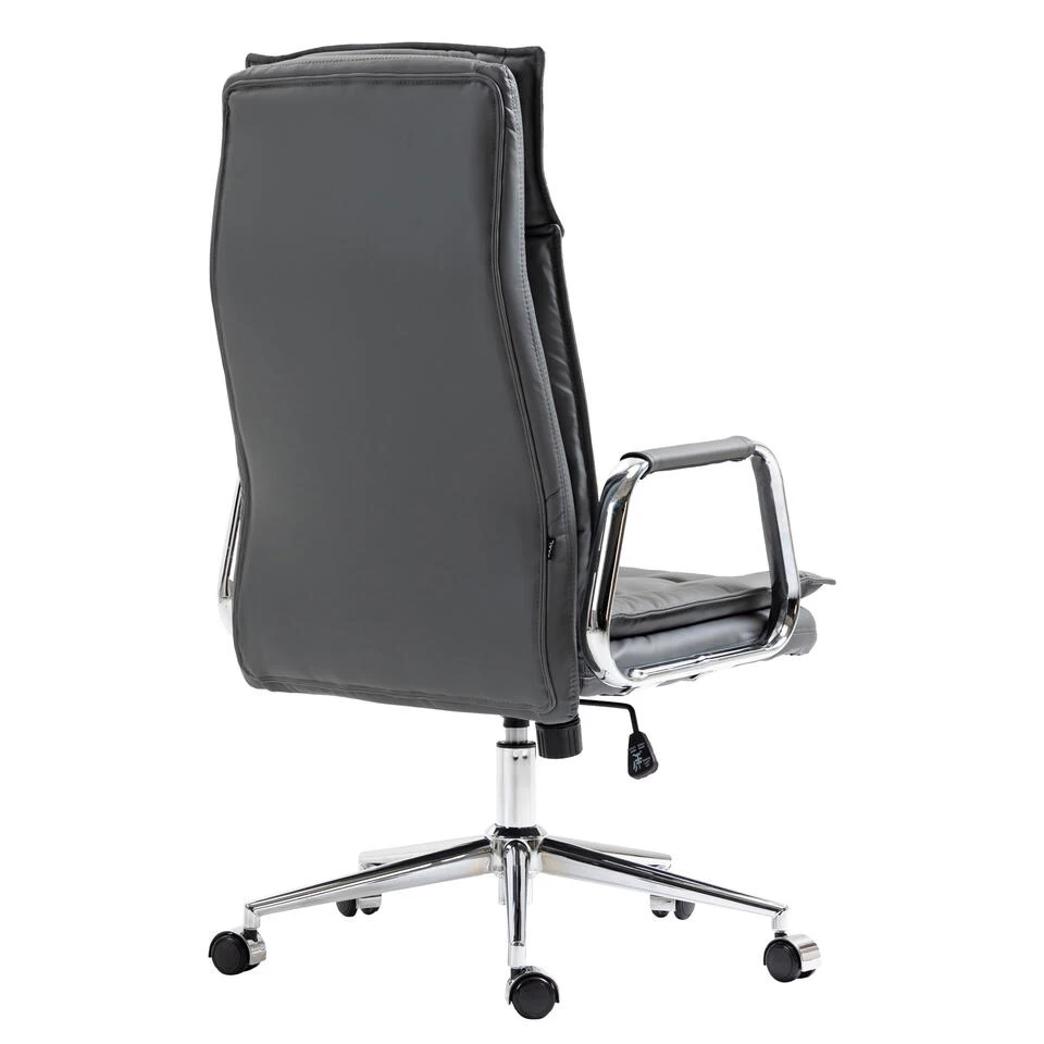 Clp Bureaustoel Sotira Leder Grijs 4 Clp Bureaustoel Sotira Leder Grijs - Afbeelding 4