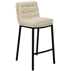 CLP Barkruk Dundalk Frame Zwart Kunstleder Crème