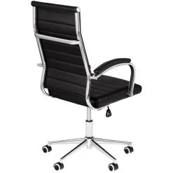 CLP Bureaustoel Mollis Kunstleer Zwart -Bankstoel Winkel 1000071210 0103