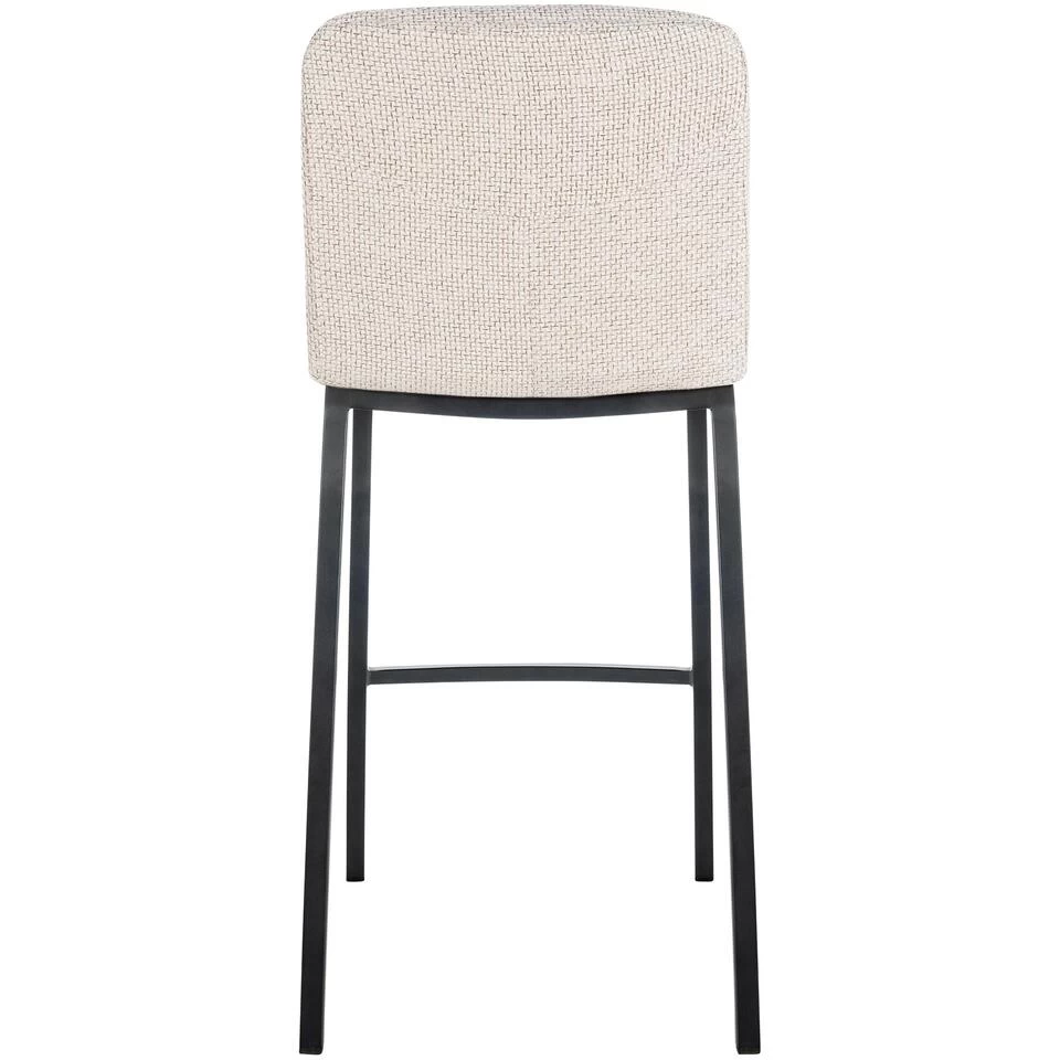 CLP Barkruk Dundalk Frame Zwart Stof Beige 4 CLP Barkruk Dundalk Frame Zwart Stof Beige - Afbeelding 4