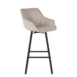 Giga Meubel Barkruk Beige Draaibaar - Stof - Zithoogte 74cm - Shannon -Bankstoel Winkel 1000072076 0102