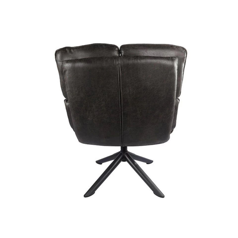 Giga Meubel Fauteuil Donkergrijs - Pu-Leer - Draaibaar - Fauteuil Victor 4 Giga Meubel Fauteuil Donkergrijs - Pu-Leer - Draaibaar - Fauteuil Victor - Afbeelding 4