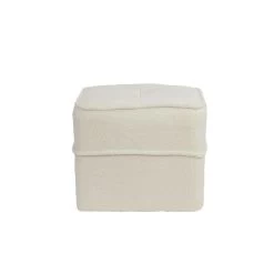 Poef Kiki - Wit - 40x40x35cm -Bankstoel Winkel 1000072861 0110
