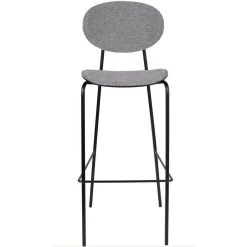 Puur Drammen Barstoel 76cm - Stof - Grijs -Bankstoel Winkel 1000074309 0102
