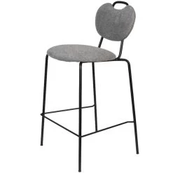 Puur Askim Counter Barstoel - Stof - Grijs