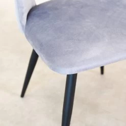 Eetkamerstoel Draaibaar Mila Velvet Grijs - Stof - Grijs -Bankstoel Winkel 1000074915 0103