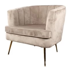DS4U® Norah Fauteuil Velvet - Stof - Beige