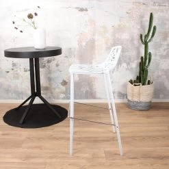 DS4U® Cast Magnolia Barkruk - Aluminium - Wit -Bankstoel Winkel 1000082844 0103