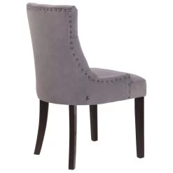 CLP Set Van 4 Eetkamerstoelen Aberdeen Donker Bruin Frame Fluweel Zilverkleurig -Bankstoel Winkel 1000082892 0103