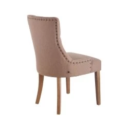 CLP Eetkamerstoel Aberdeen Licht Bruin Frame Stof Taupe -Bankstoel Winkel 1000082921 0103